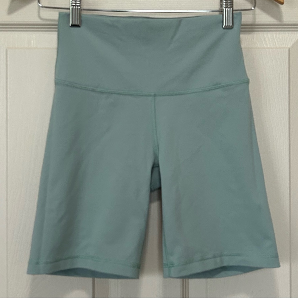 TNA High-Waist Athletic Bike Shorts in Seafoam Green